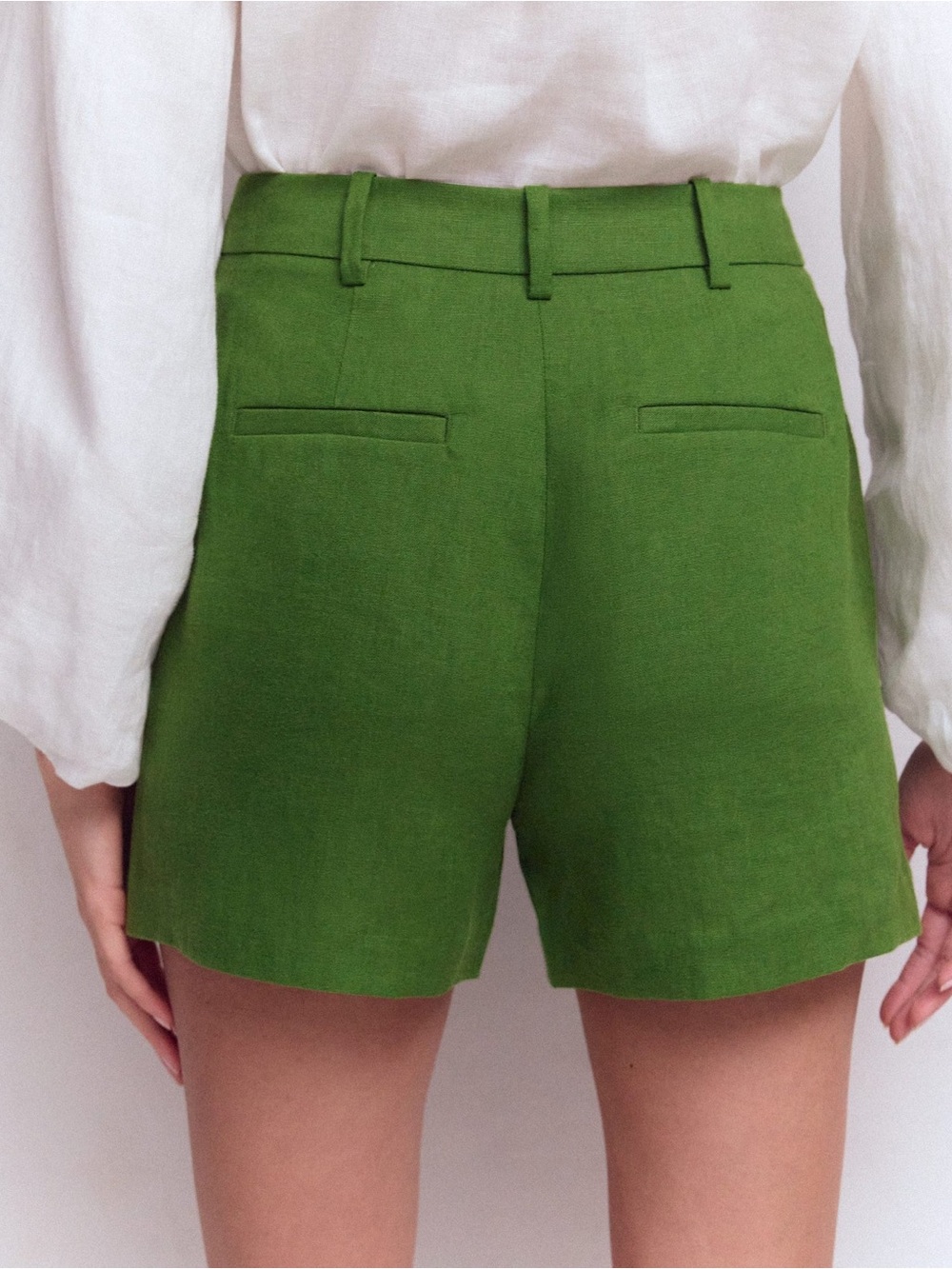 Boden Belgravia Linen Shorts Promenade Green 6" Inseam 12 Summer Preppy Tailored - Picture 2 of 9